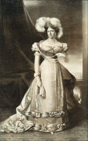 Императрица Мария Федоровна. Литография Ф.Шевалье с картины Дж. Доу. 1820-е годы