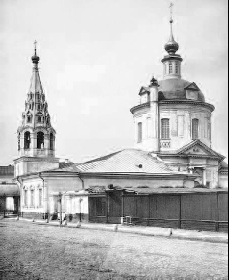 Московская Воскресенская, что в Таганке, церковь. Фотография 1881 года.